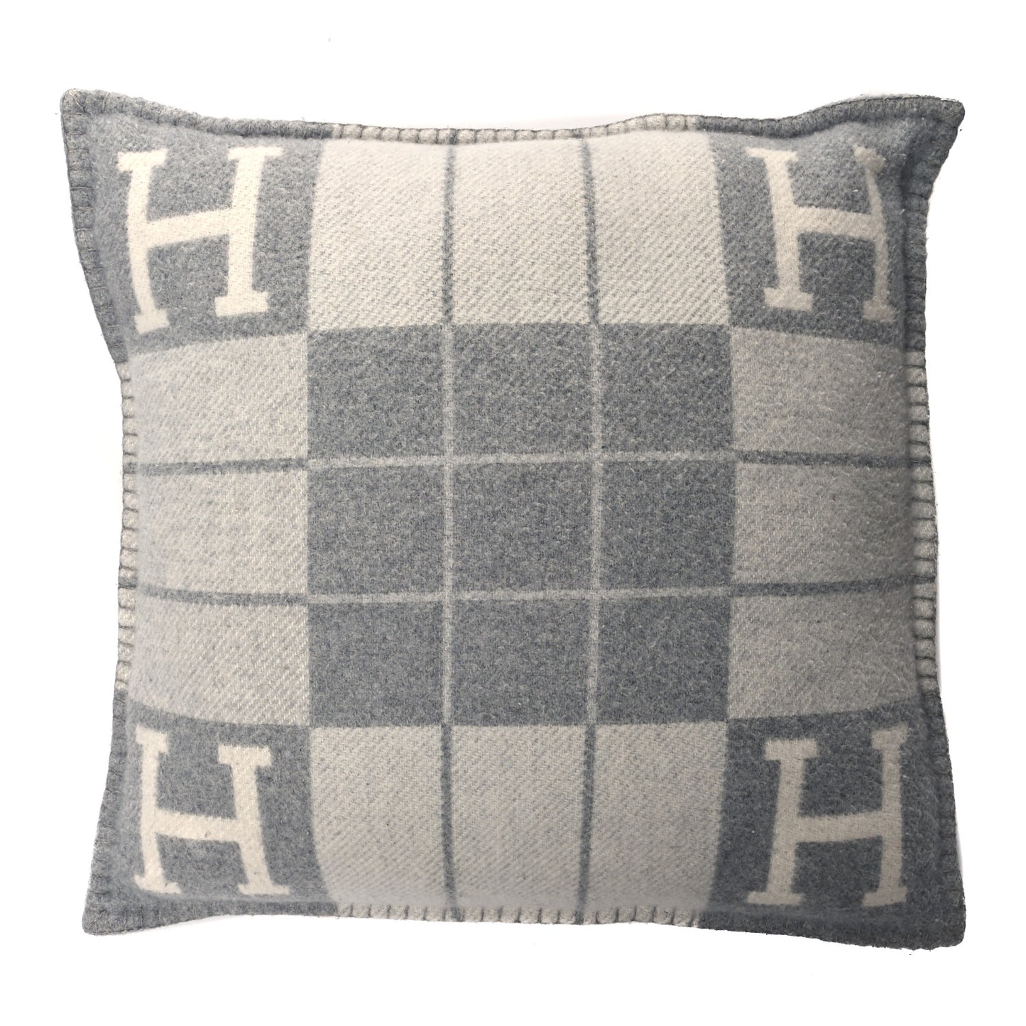 Wool Cashmere Avalon III Pillow PM Ecru Gris Clair