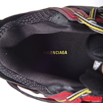 Balenciaga Mesh Nylon Metallic Fabric Mens Track Sneakers 10 Bordeaux Yellow 6 of 9