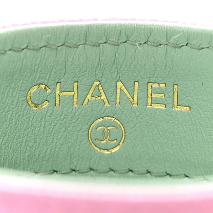 Chanel Caviar Metal Perforated Quilted Card Holder Lilas 6 of 9