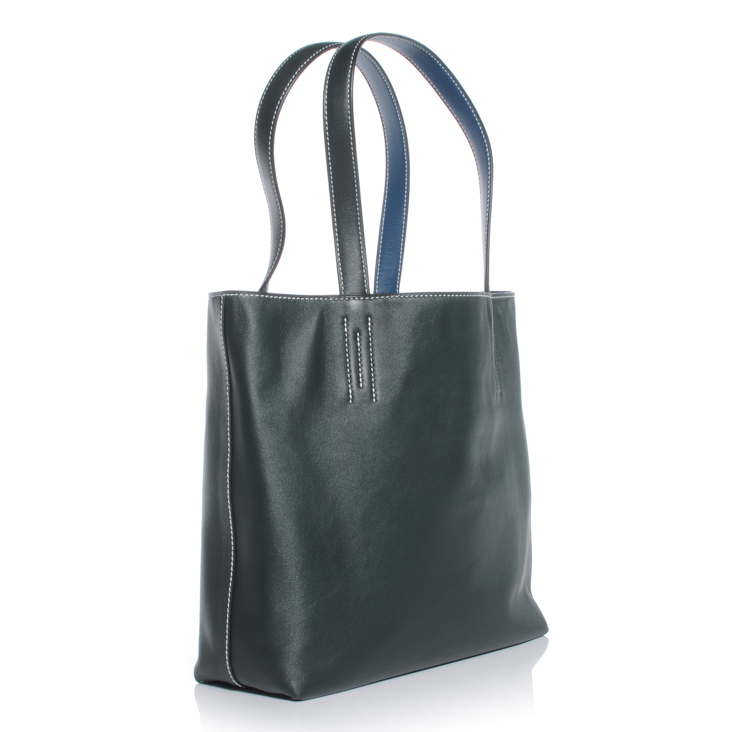 Sikkim Double Sens PM Reversible Bag Vert Fonce and Bleu Thalassa