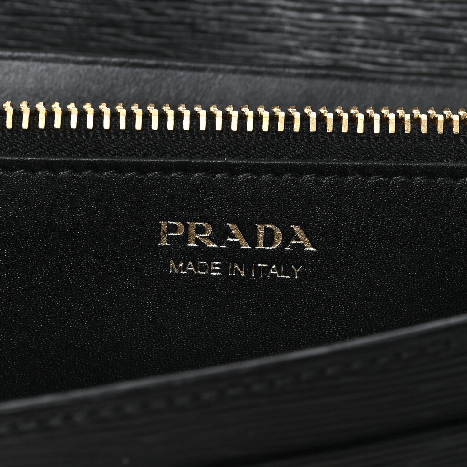 Prada Vitello Move Metal Oro Chain Wallet Black 6 of 9