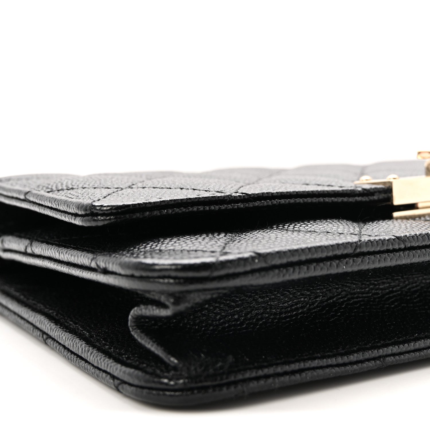 Chanel Caviar Quilted Golden Class Wallet On Chain WOC Black 10 of 12