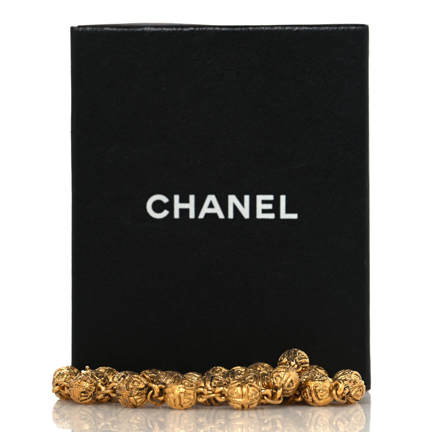 Chanel Metal Beaded Multistrand Bracelet Gold 5 of 5