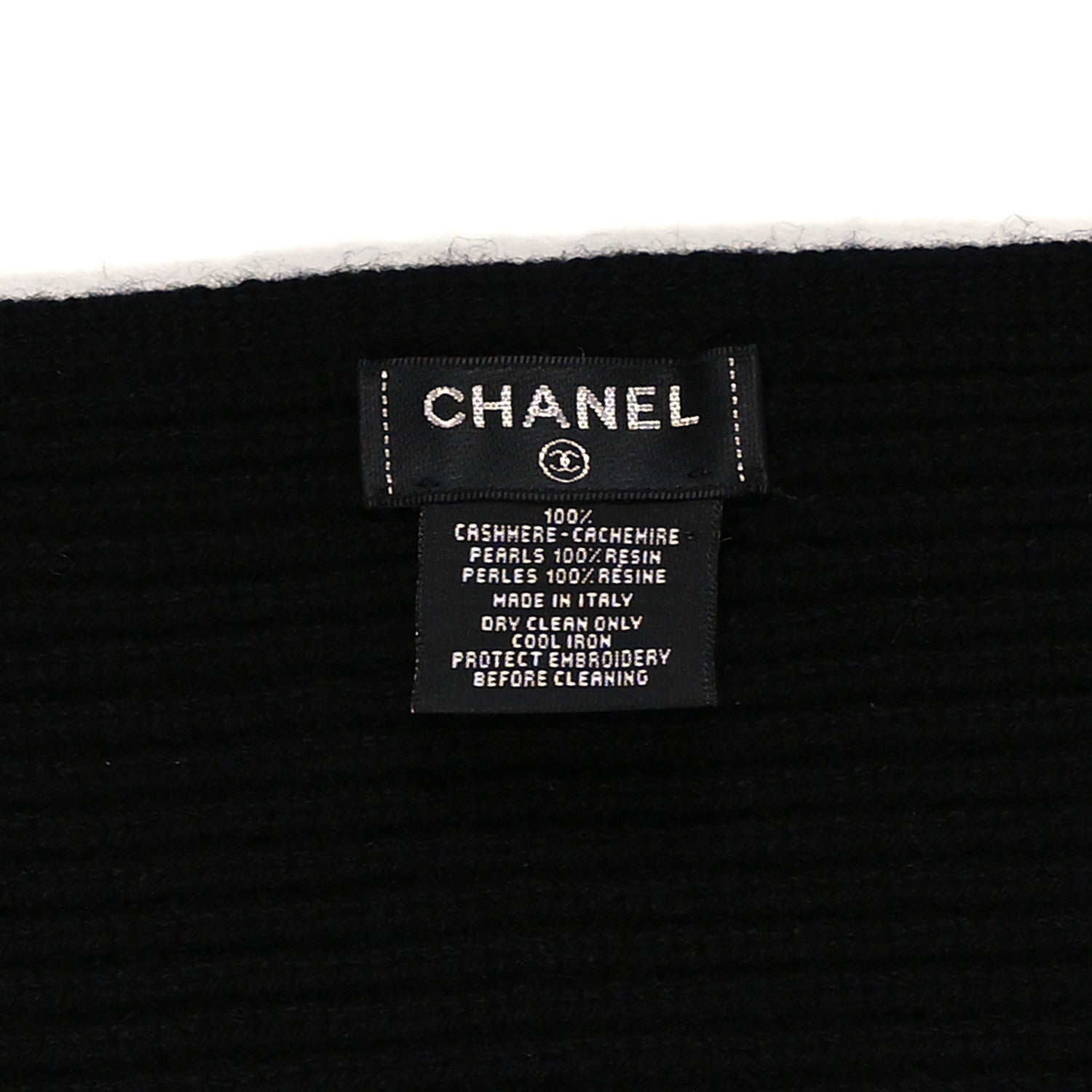 Chanel Cashmere CC Stole Black 3 of 3