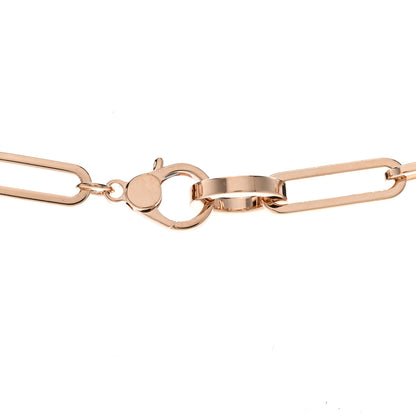 Hermes 18K Rose Gold Diamond Pave Kelly Chaine Choker Necklace 5 of 6
