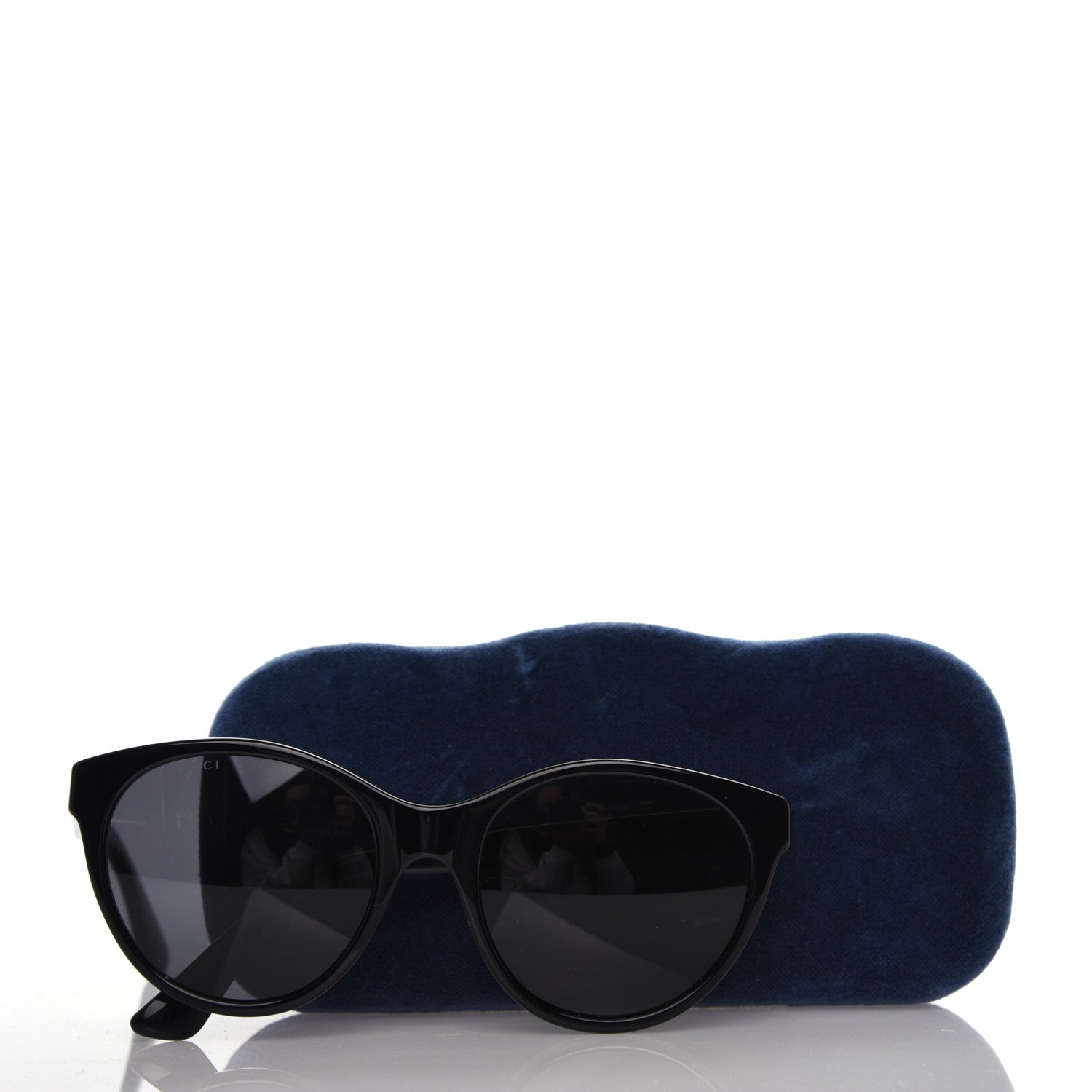 Gucci Round Frame Crystal Sunglasses GG 0419S Black 8 of 8