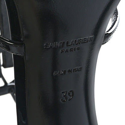 Saint Laurent Patent Cassandra 100 Sandals 39 Black 7 of 7