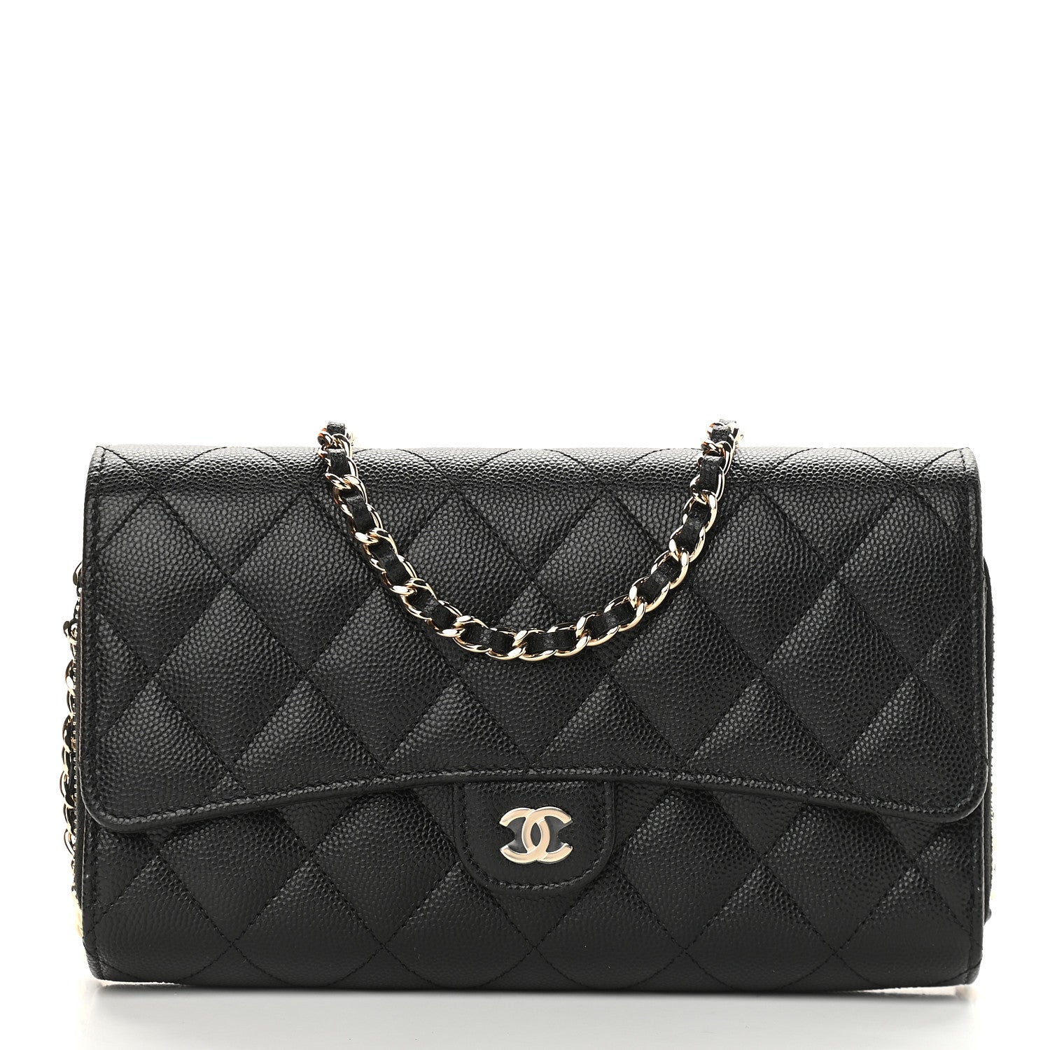 Chanel Caviar Quilted Flap Phone Holder With Removable Chain Black 3 of 12