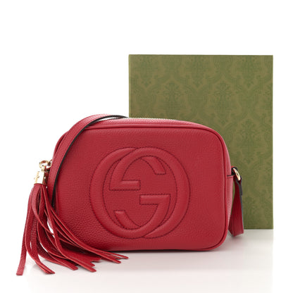 Gucci Pebbled Calfskin Small Soho Disco Bag Tabasco Red 13 of 13