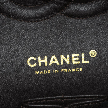 Chanel Woven Raffia Straw Quilted Medium Double Flap Blue 6 of 7