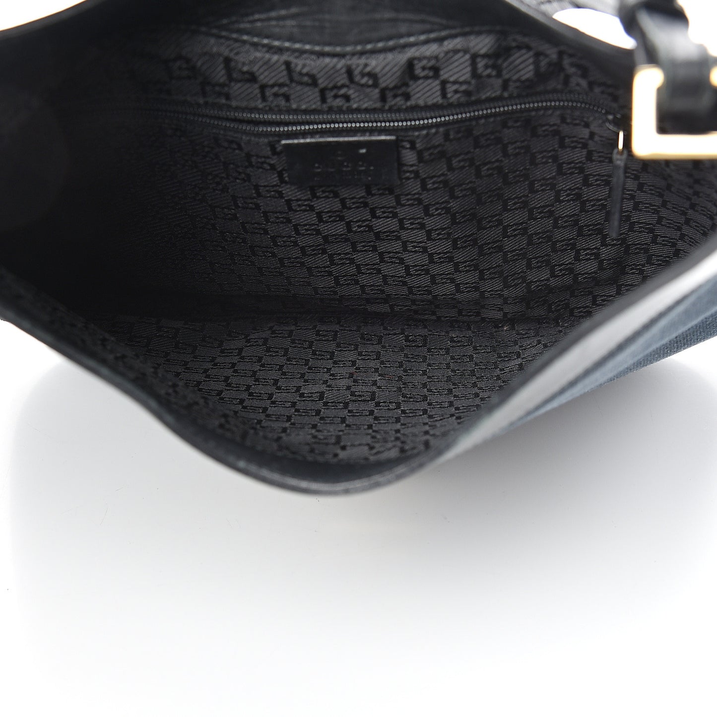 Canvas Calfskin Jackie O Hobo Black