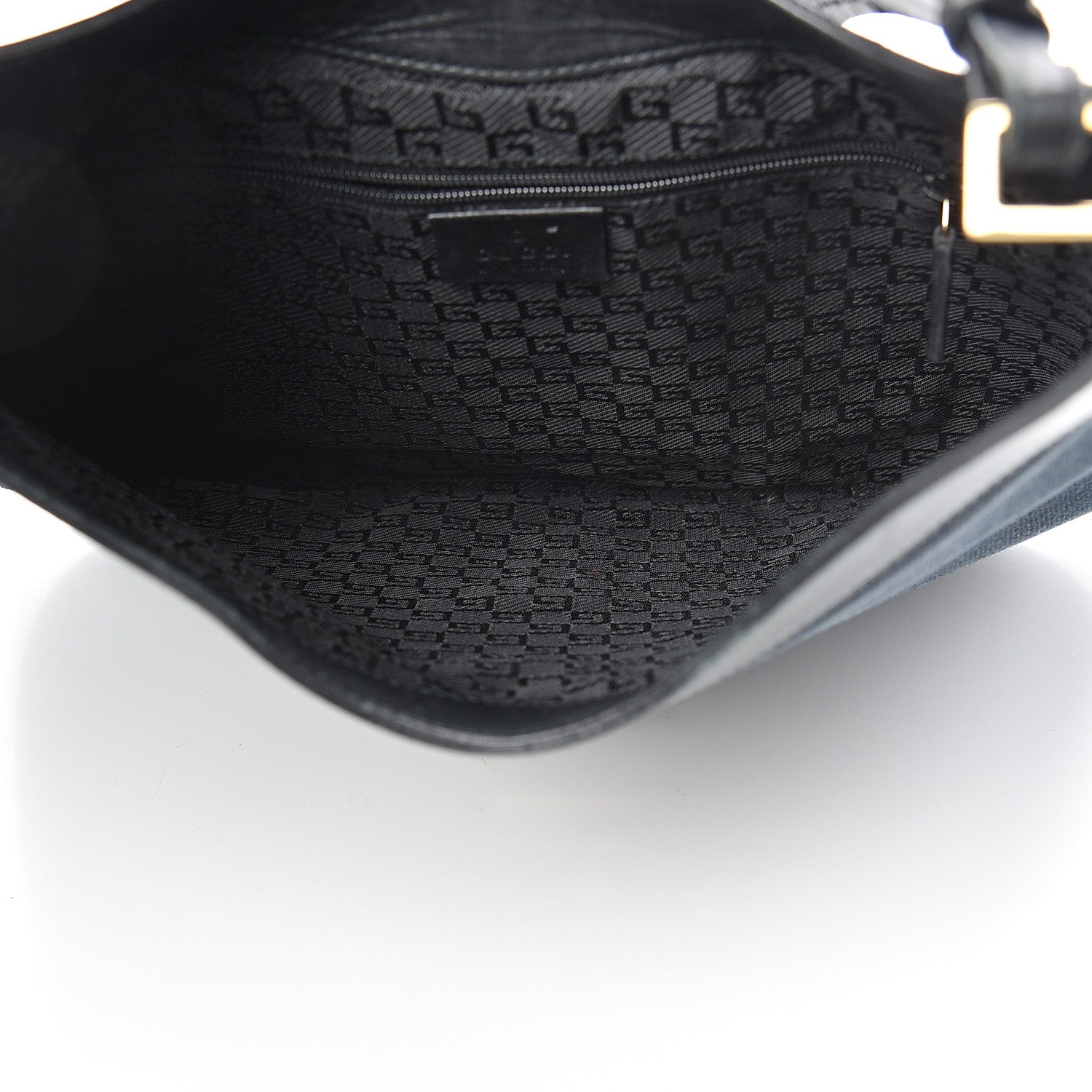 Gucci Canvas Calfskin Jackie O Hobo Black 4 of 16