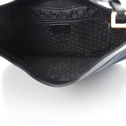 Gucci Canvas Calfskin Jackie O Hobo Black 4 of 16