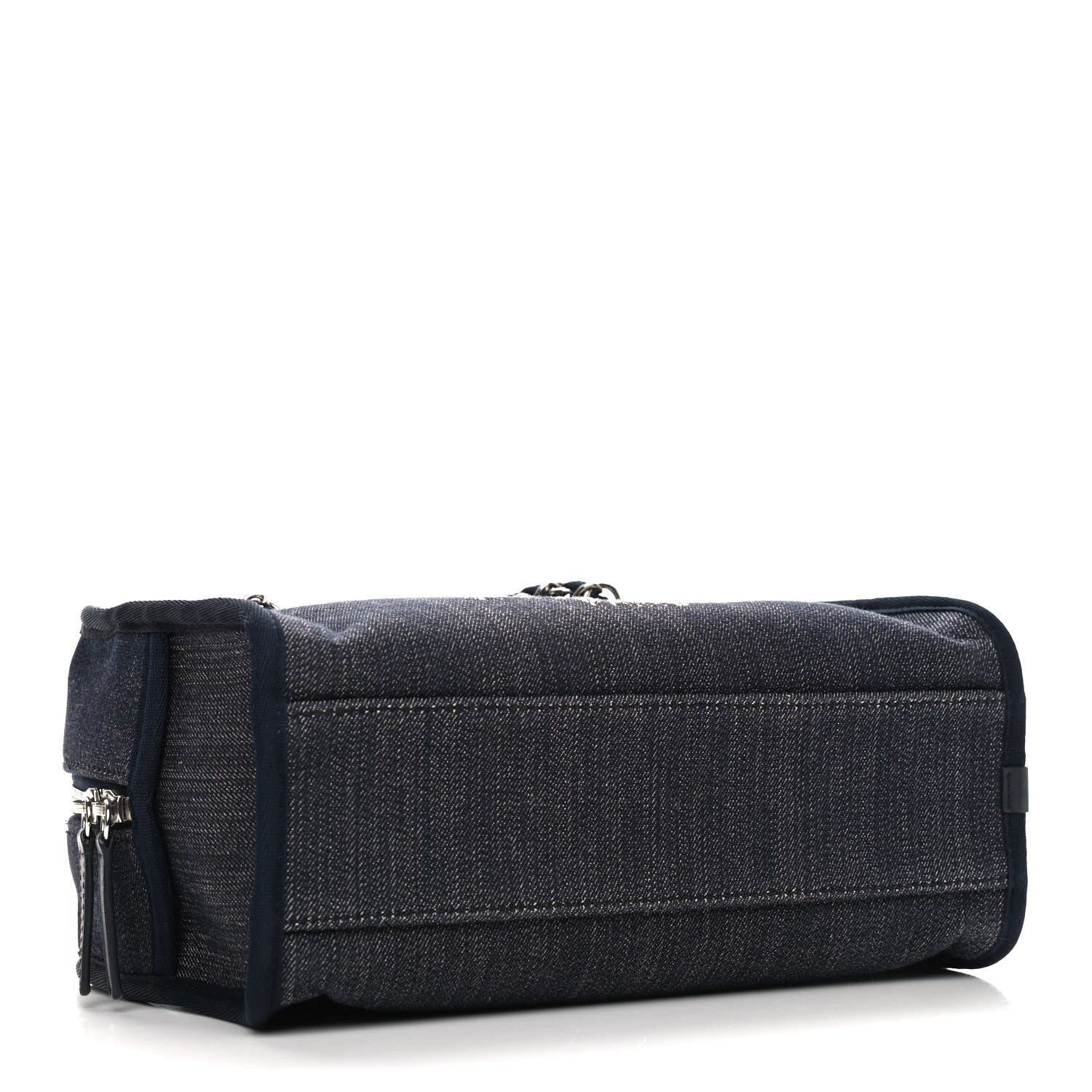 Chanel Denim Deauville Bowling Bag Dark Blue 4 of 9