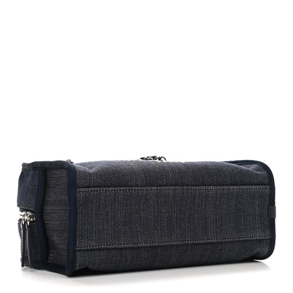 Chanel Denim Deauville Bowling Bag Dark Blue 4 of 9