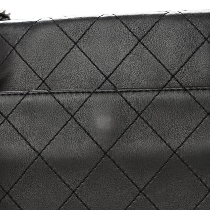 Chanel Calfskin Stitched Paris In Rome Shoulder Bag Black 13 of 13