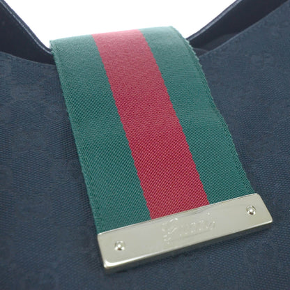 Gucci Monogram Ladies Web Large Hobo Black 7 of 12