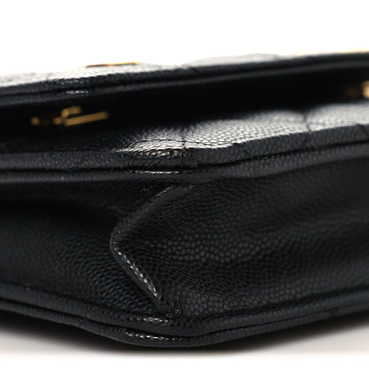 Chanel Caviar Quilted Enamel Coco Casino Wallet On Chain WOC Black 10 of 11