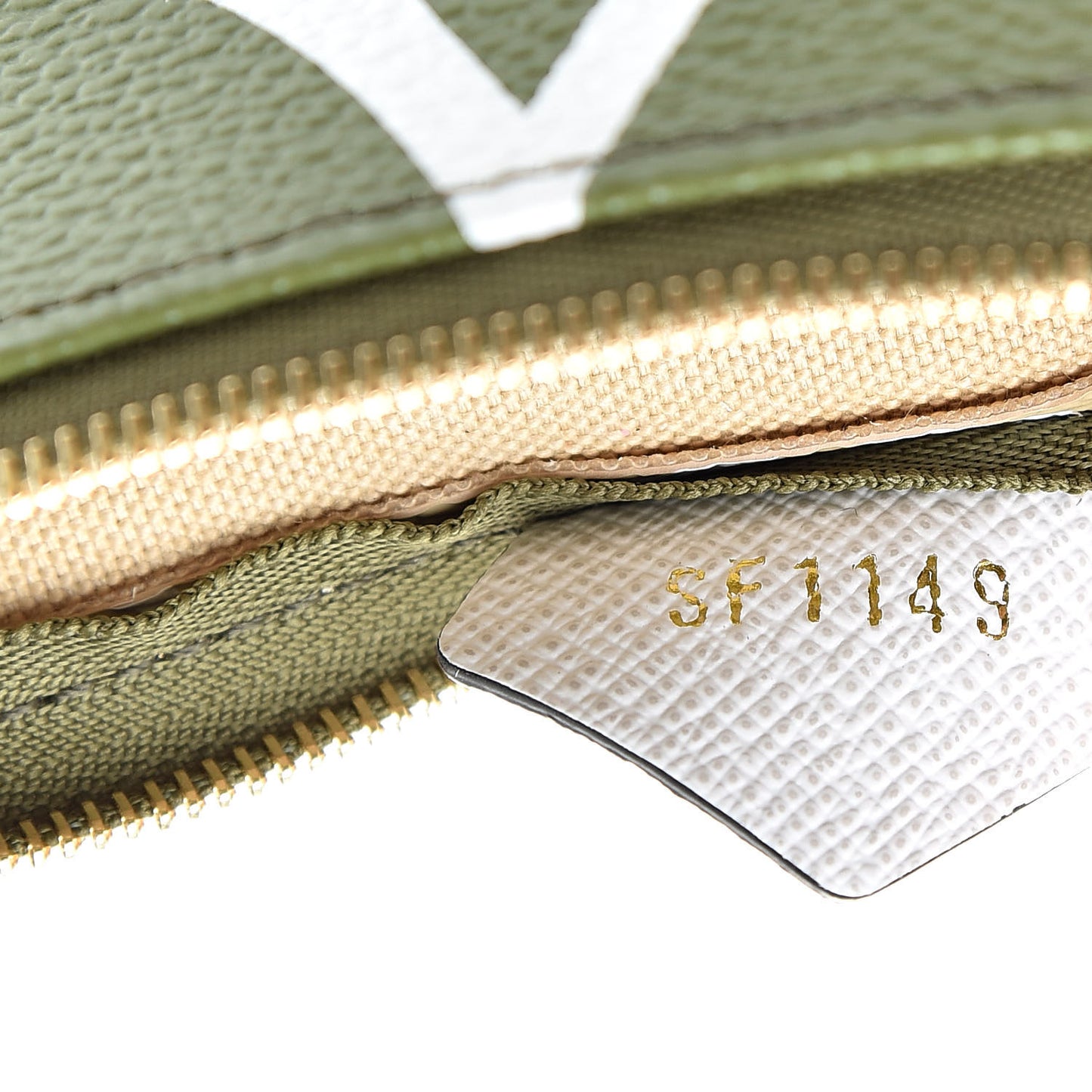 Monogram Giant Micro Pochette Accessories Kaki White