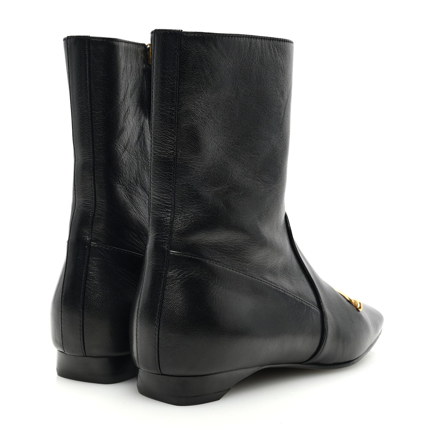 Goatskin Dora Ankle Boots 39 Black