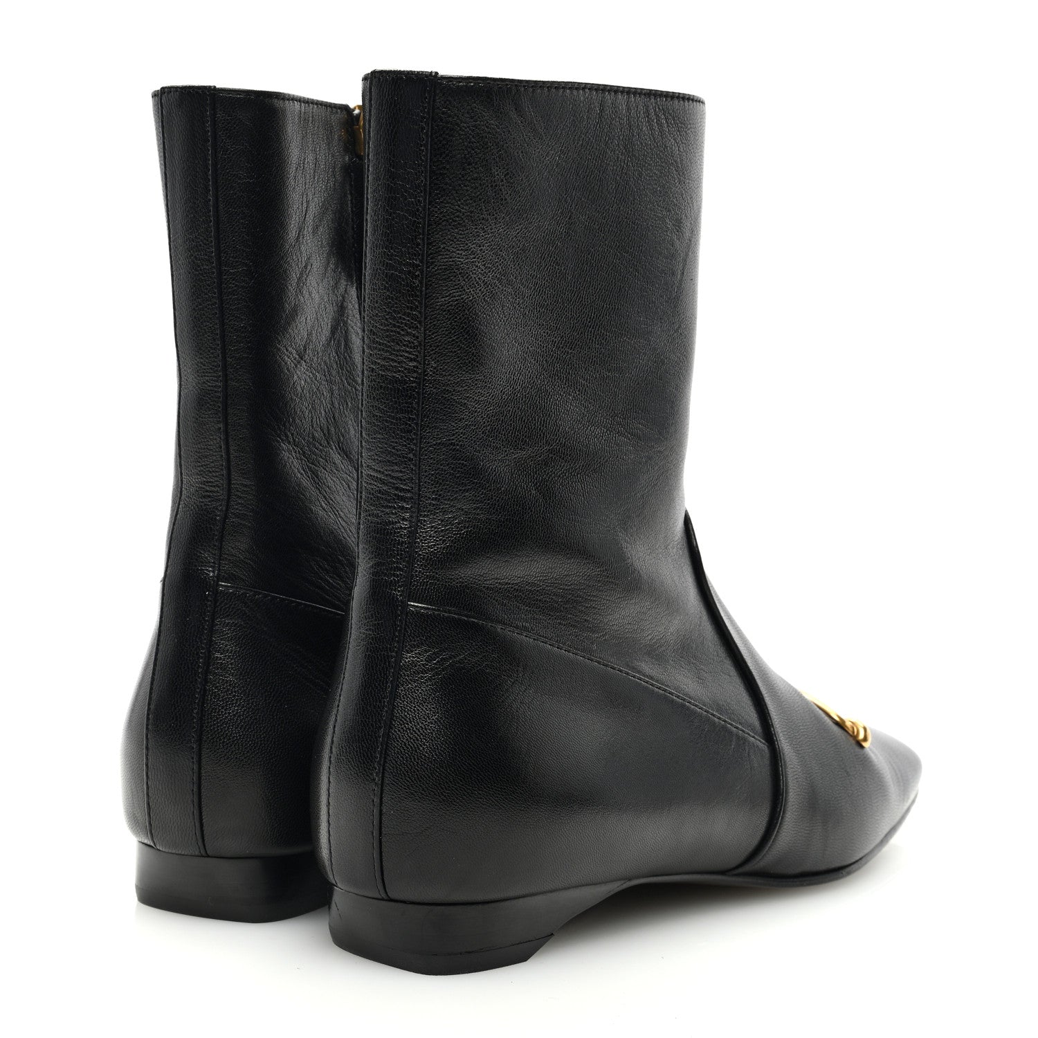 Hermes Goatskin Dora Ankle Boots 39 Black 4 of 8
