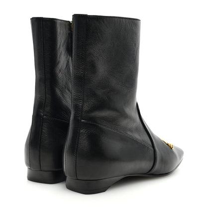 Hermes Goatskin Dora Ankle Boots 39 Black 4 of 8