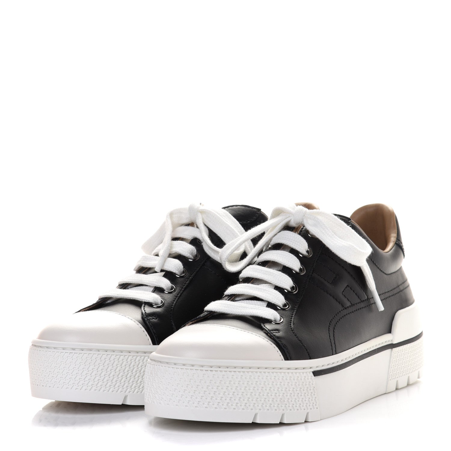 Hermes Calfskin Womens Voltage Sneakers 37 Black 3 of 10