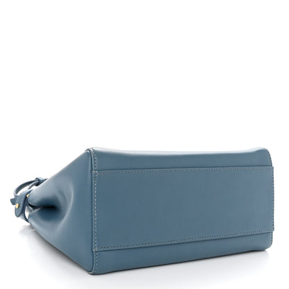 Fendi Nappa Mini Peekaboo Iconic Satchel Blue 4 of 10