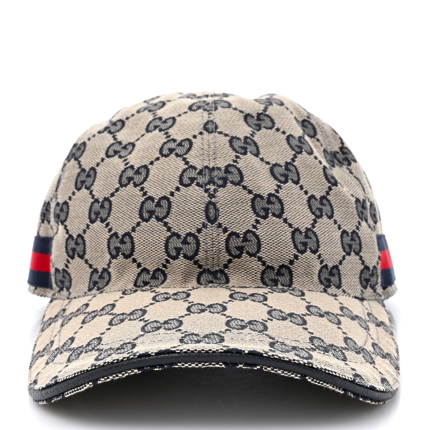 Monogram Web Baseball Hat L Beige Blue