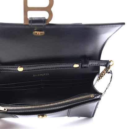 Balenciaga Shiny Box Calfskin Hourglass Chain Bag Black 4 of 4