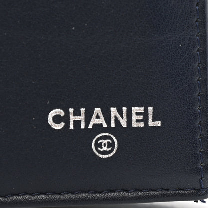 Chanel Caviar Quilted CC Long Double Wallet Navy 6 of 12