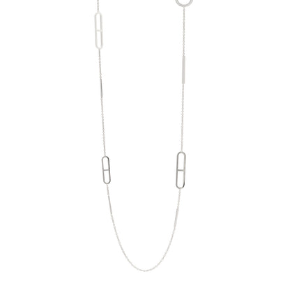 Hermes Sterling Silver Ever Chaine d'Ancre Long Necklace 120 1 of 4