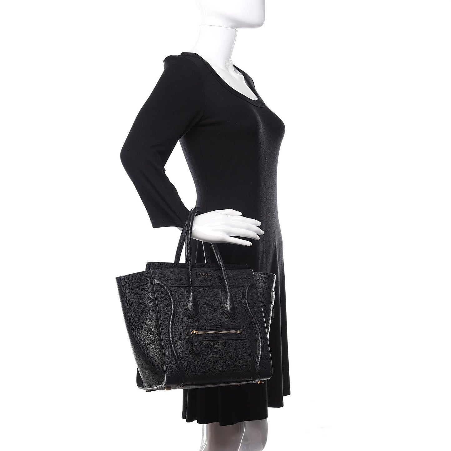 Drummed Calfskin Micro Luggage Midnight