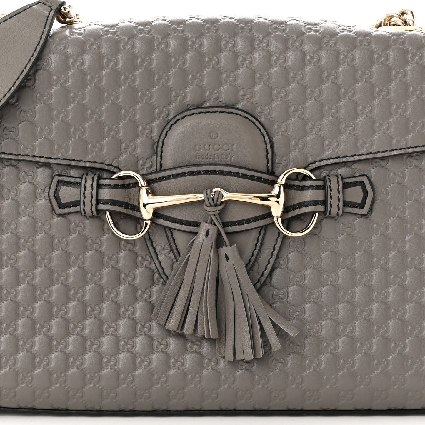 Soft Microguccissima Medium Emily Chain Shoulder Bag Loess