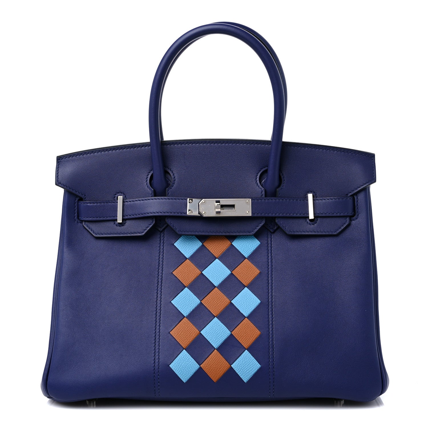Hermes Swift Epsom Tressage Birkin 30 Bleu Encre Bleu Du Nord Gold 1 of 11