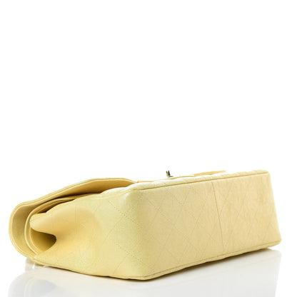 Chanel Iridescent Caviar Quilted Jumbo Double Flap Jaune Yellow 4 of 11