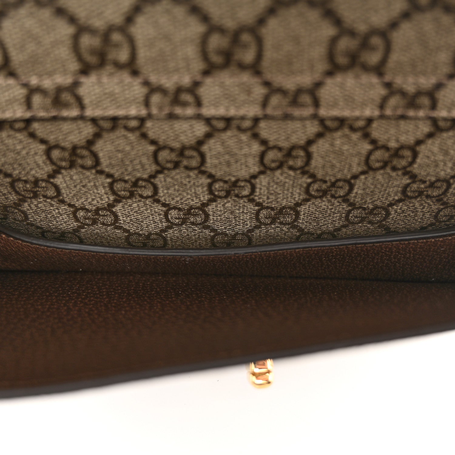 Gucci GG Supreme Monogram Textured Dollar Calfskin Blondie Belt Bag Beige Ebony New Acero 6 of 12