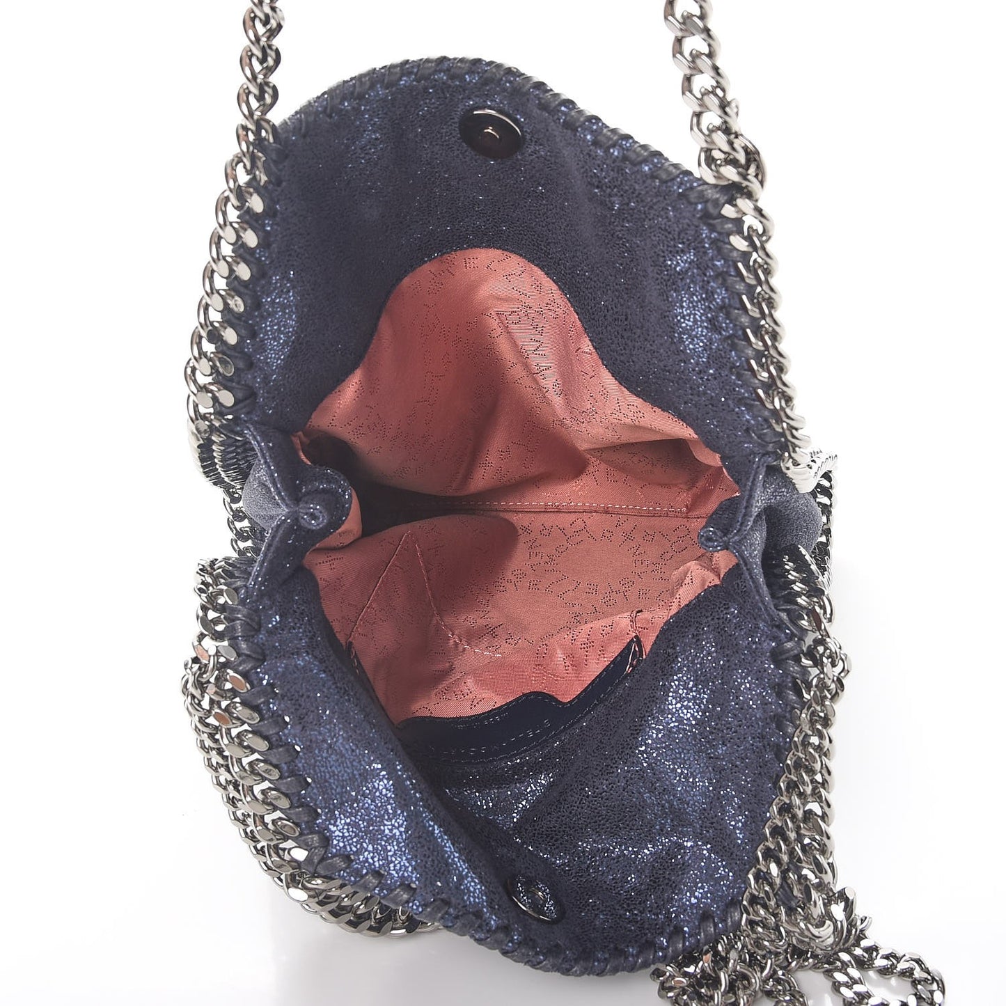 Shaggy Deer Mini Falabella Fold Over Tote Lapis Navy
