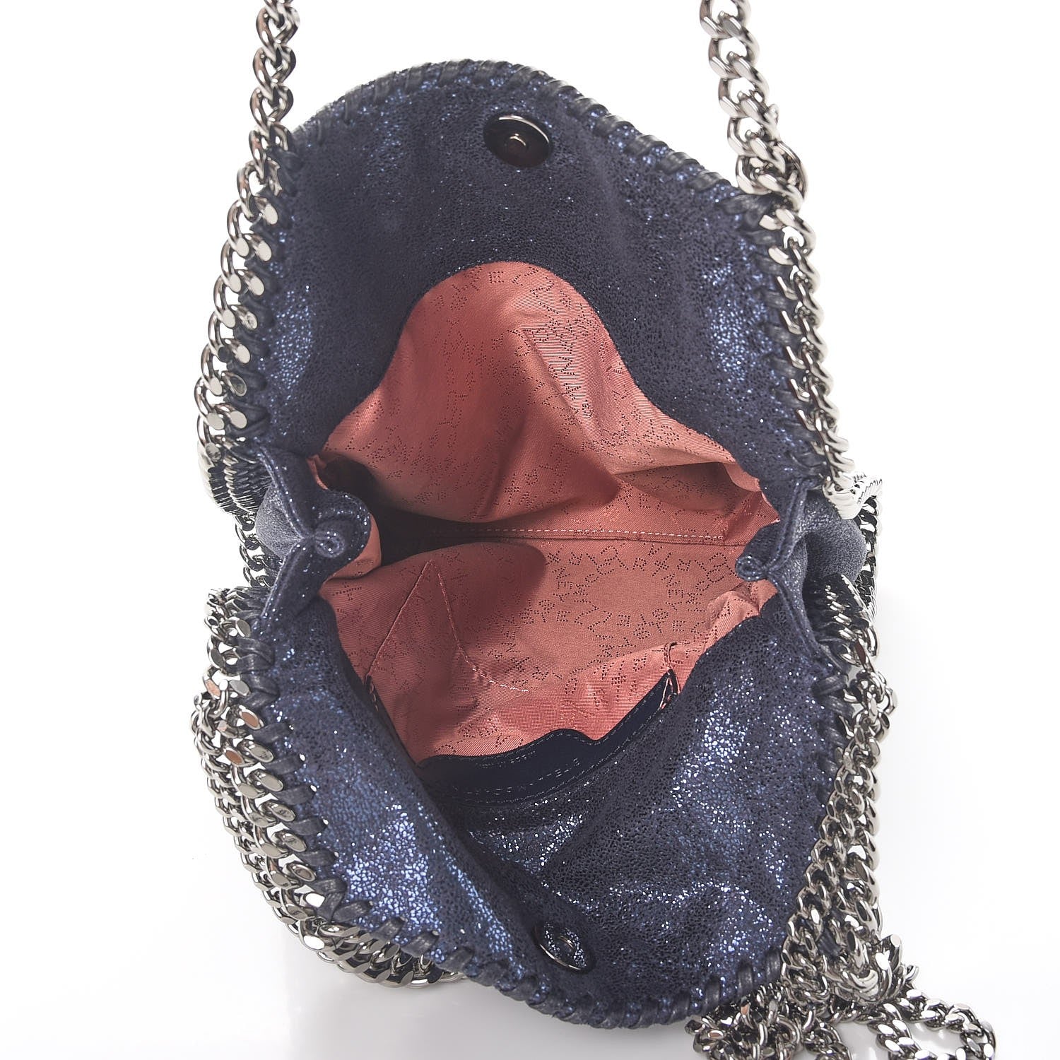 Stella McCartney Shaggy Deer Mini Falabella Fold Over Tote Lapis Navy 5 of 7