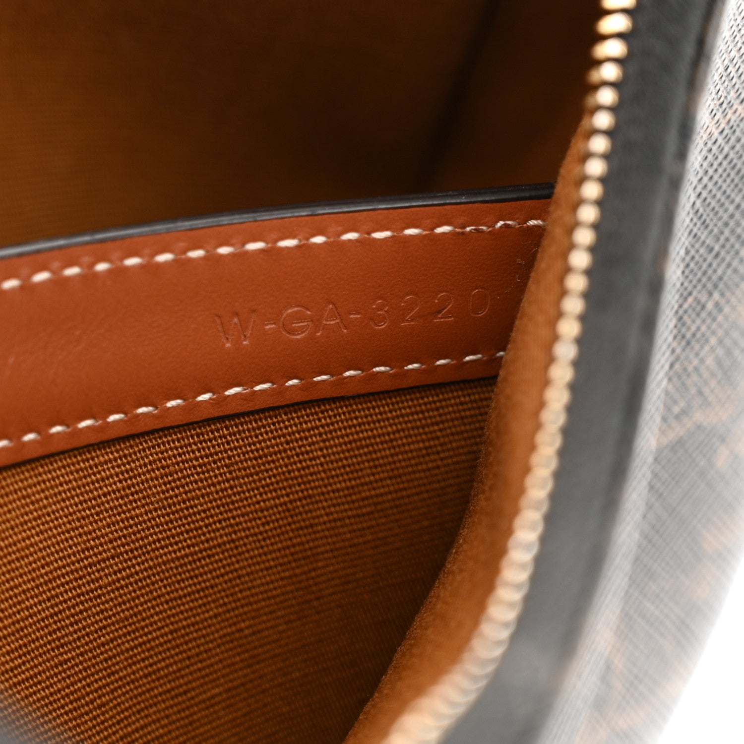 Celine Triomphe Canvas Calfskin Ava Shoulder Bag Tan 7 of 13