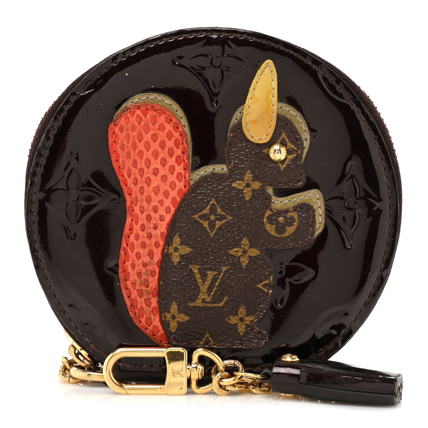 Vernis Animania Ecureuil Squirrel Round Coin Purse Amarante