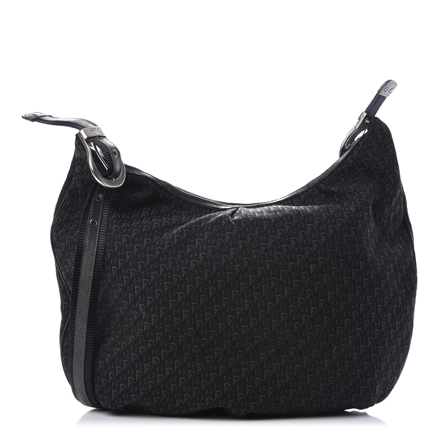 Monogram Buckle Hobo Black