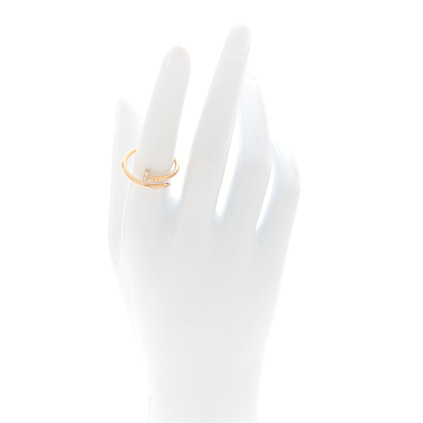 18K Yellow Gold Diamond Small Juste Un Clou Ring 56 7.5