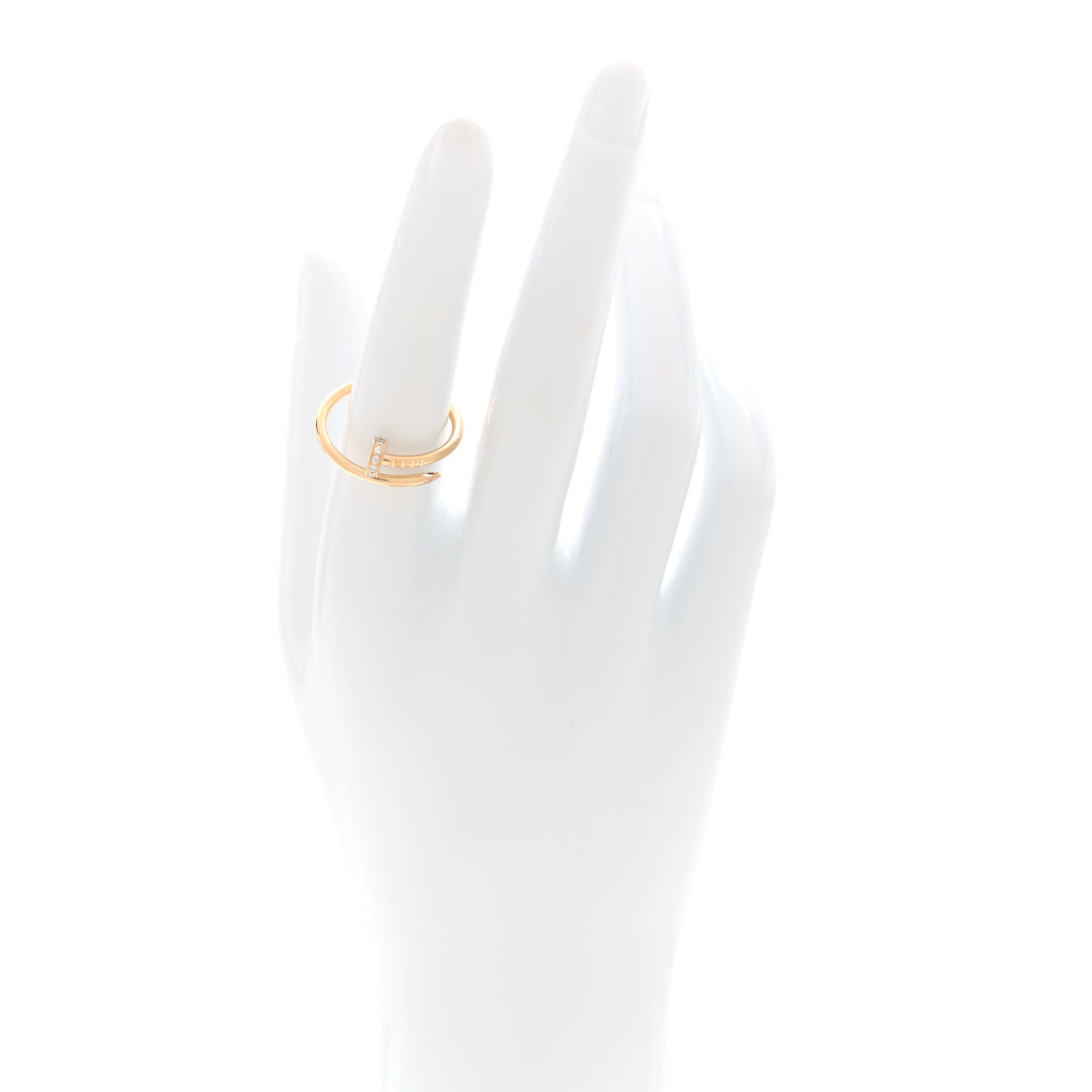 Cartier 18K Yellow Gold Diamond Small Juste Un Clou Ring 56 7.5 2 of 5