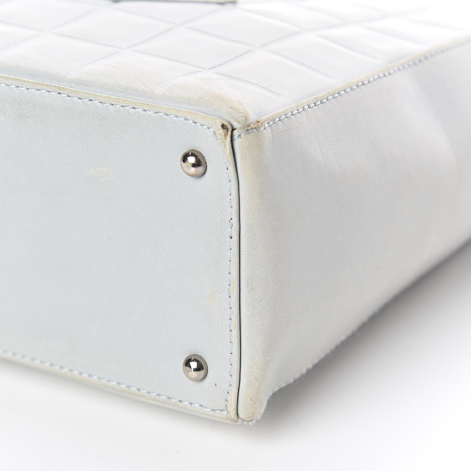 Chanel Lambskin Chocolate Bar Quilted Small Shoulder Bag Light Blue 21 of 24