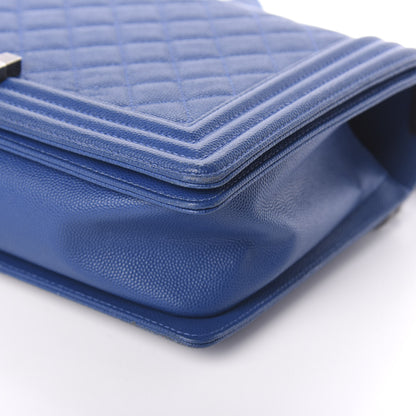 Chanel Caviar Quilted New Medium Boy Flap Dark Blue 11 of 11