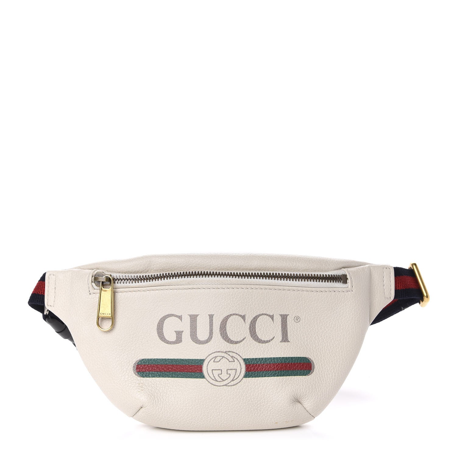 Gucci Grained Calfskin Small Logo Belt Bag White 1 of 11