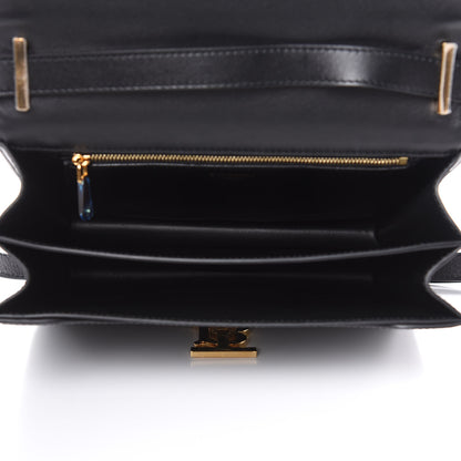 Burberry Calfskin Monogram Embossed Medium TB Bag Black 5 of 9