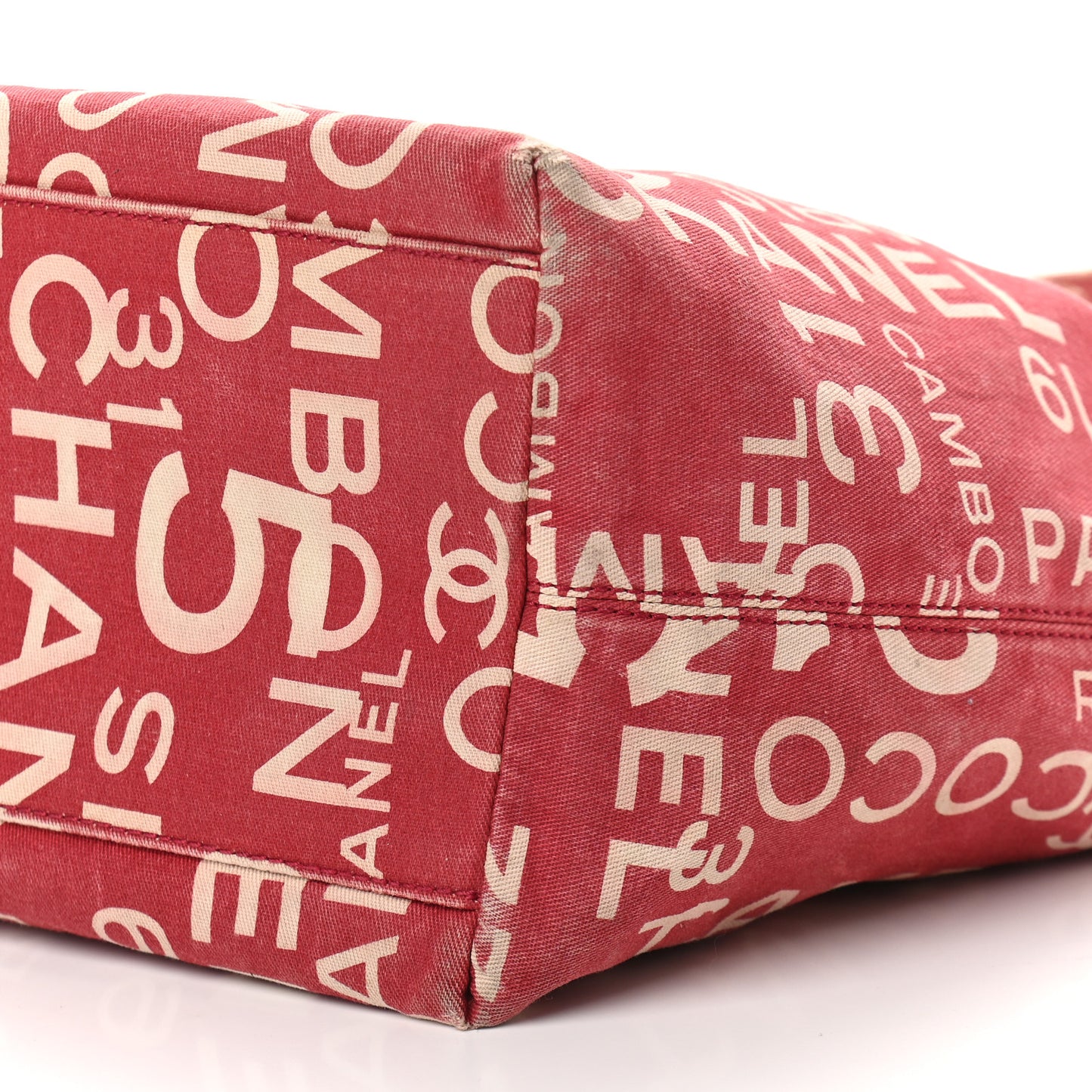 Canvas 31 Rue Cambon Beach Tote Red