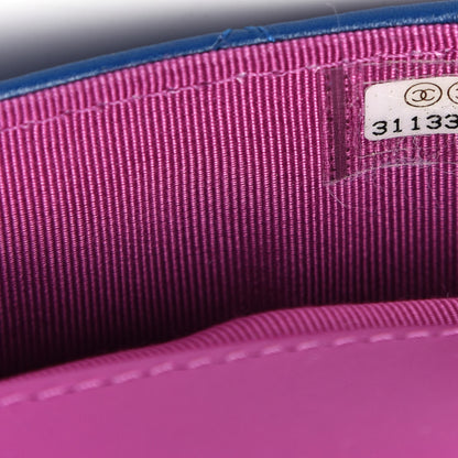 Chanel Lambskin Quilted Glasses Case With Chain Blue Purple 7 of 11